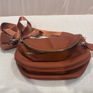 New Leather Crossbody Belt Bag in Rust